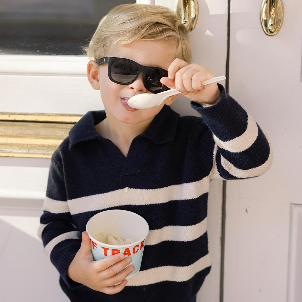 Babiators Original Navigator Jet Black sunglasses child lifestyle image