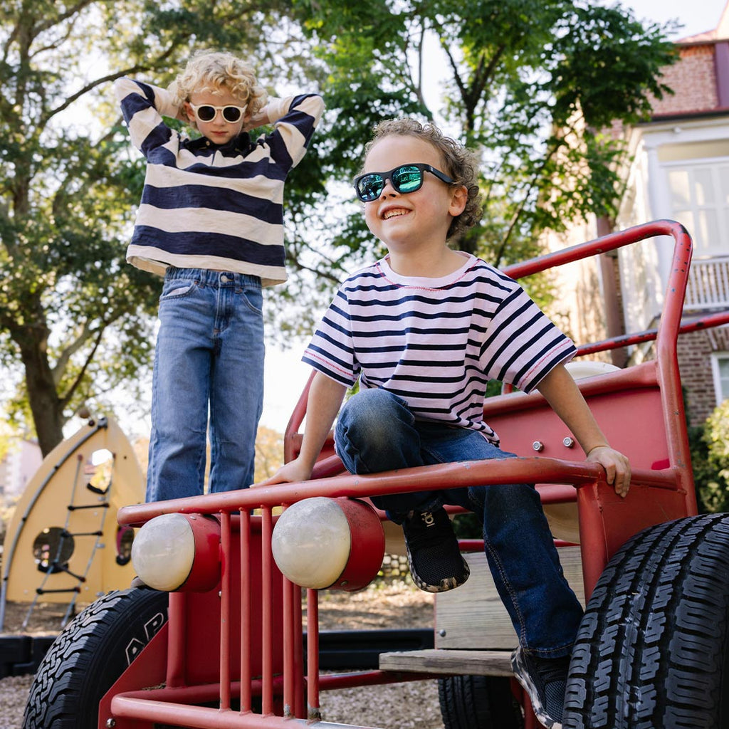 Babiators Polarised Navigator Jet Black sunglasses child lifestyle image