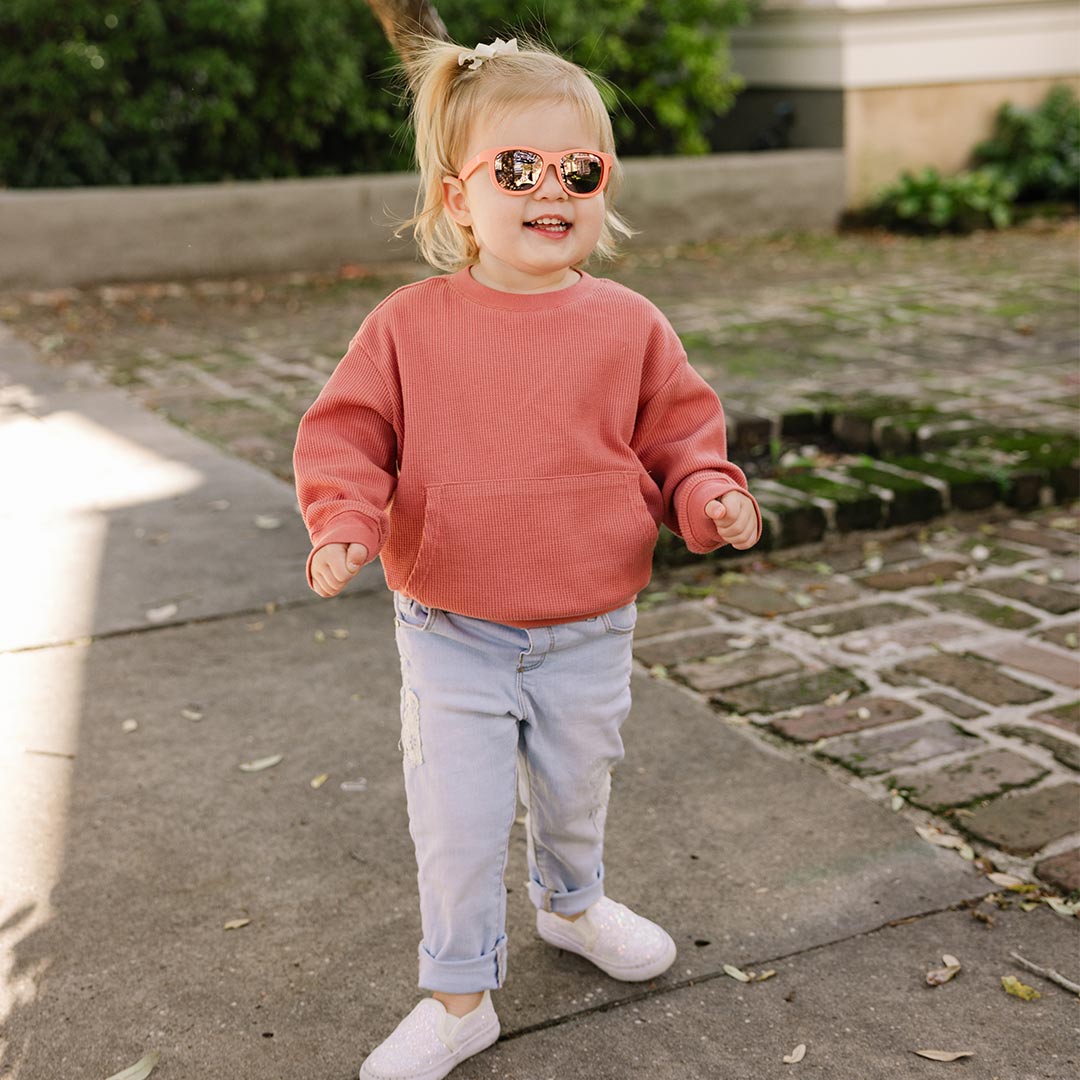 Babiators Polarised Navigator Perfectly Papaya sunglasses child lifestyle image