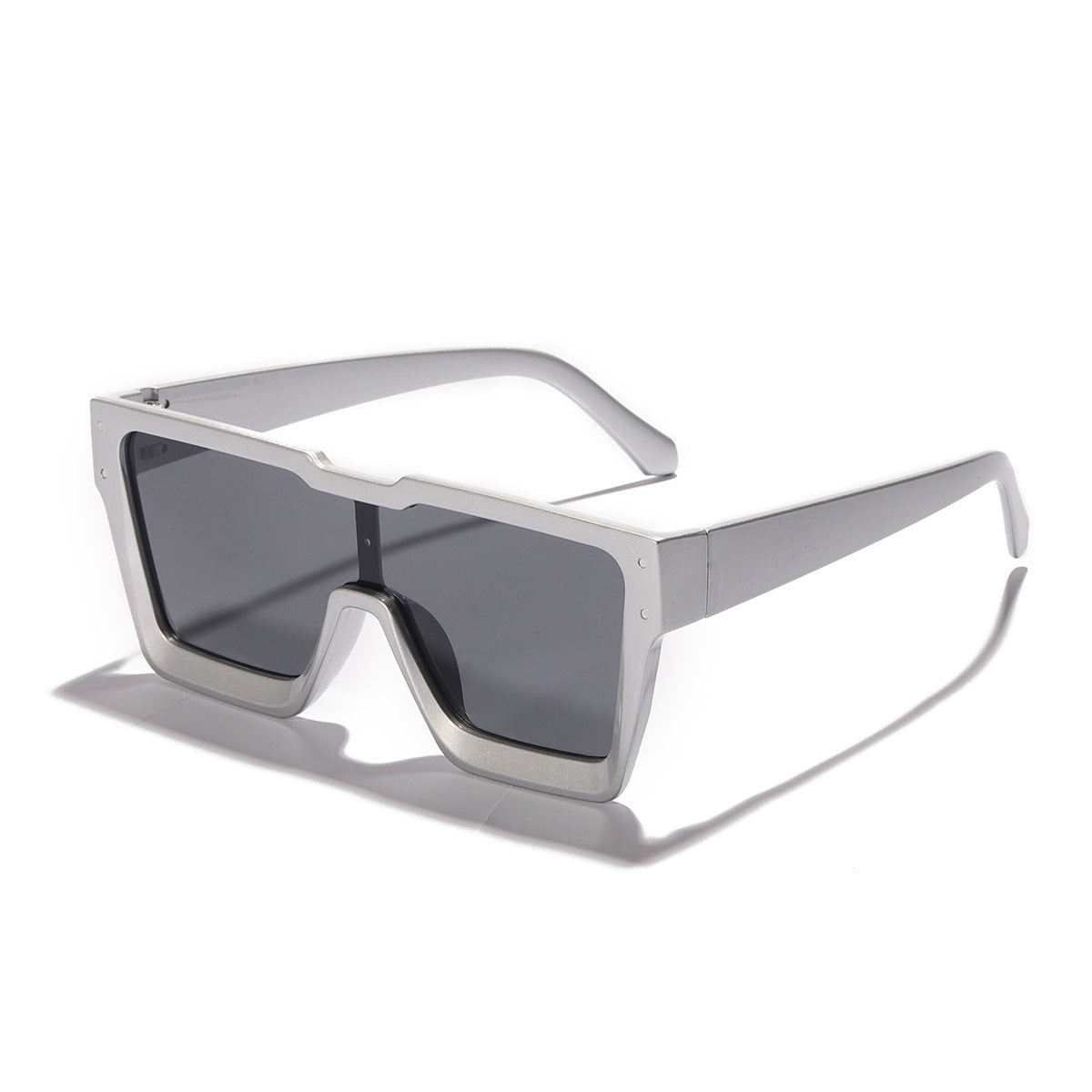 Kenike silver frame gray sheet large rim sports sunglasses variant