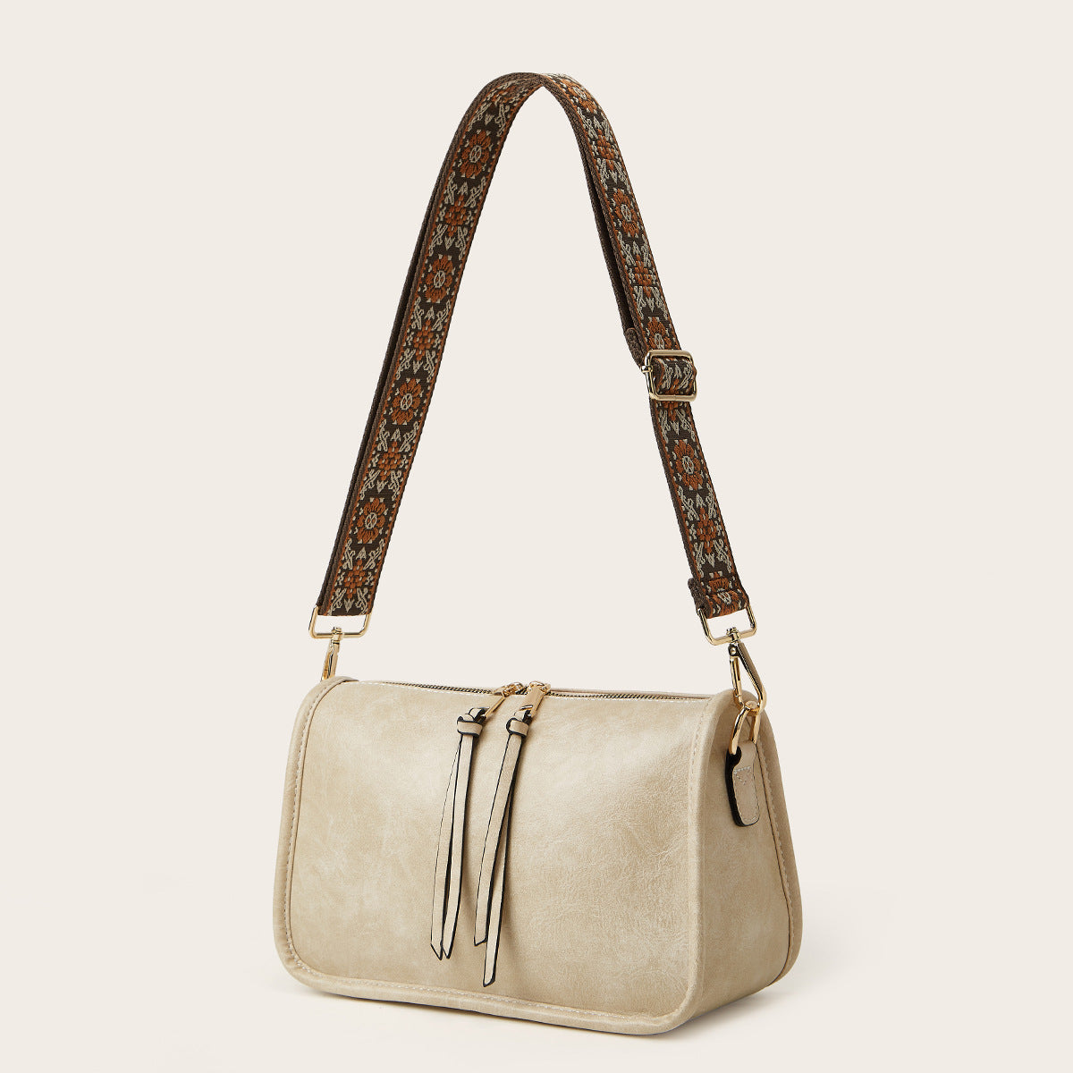 Kenike women's bohemian wide strap crossbody tote bag final view