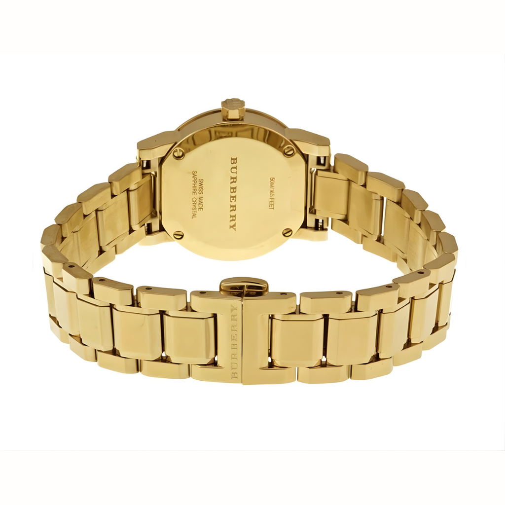 Burberry BU9227 gold watch back case view