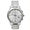 Burberry BU9350 The City silver chronograph dial close-up