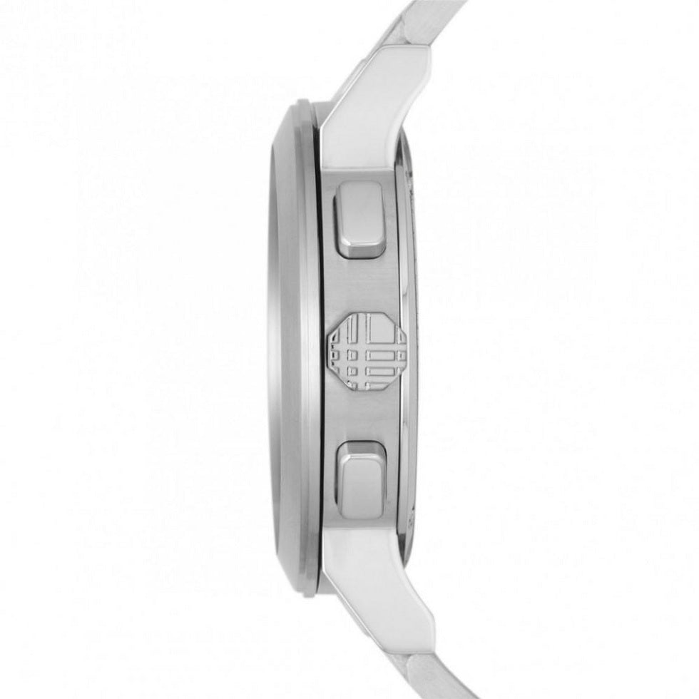 Burberry BU9350 silver chronograph watch side view
