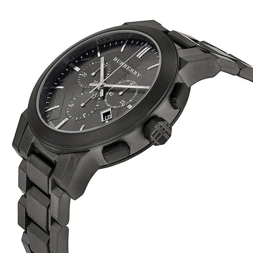 Burberry BU9354 angled view with dark grey dial