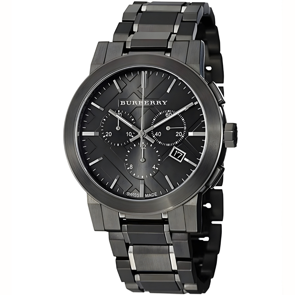 Burberry BU9354 The City dark grey dial close-up