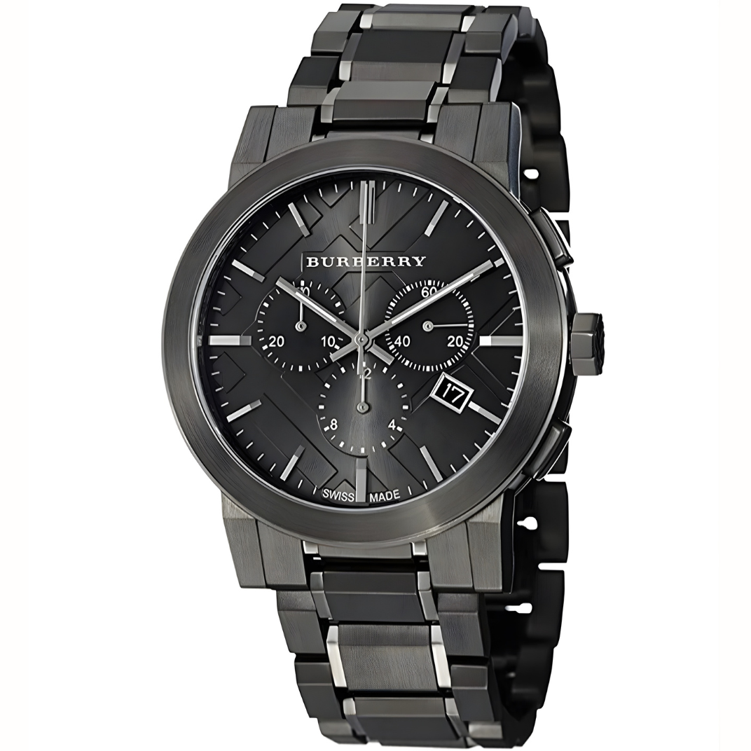 Burberry BU9354 The City dark grey dial close-up