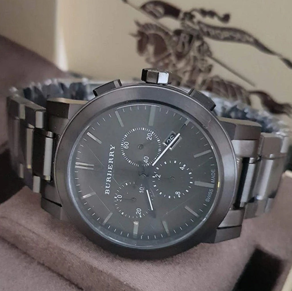 Burberry BU9354 dark grey dial watch in box