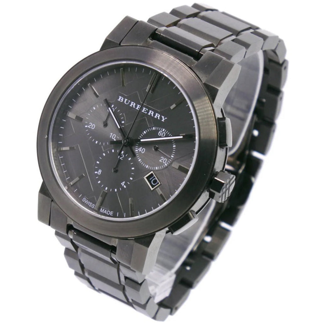 Burberry BU9354 dark grey strap watch side view