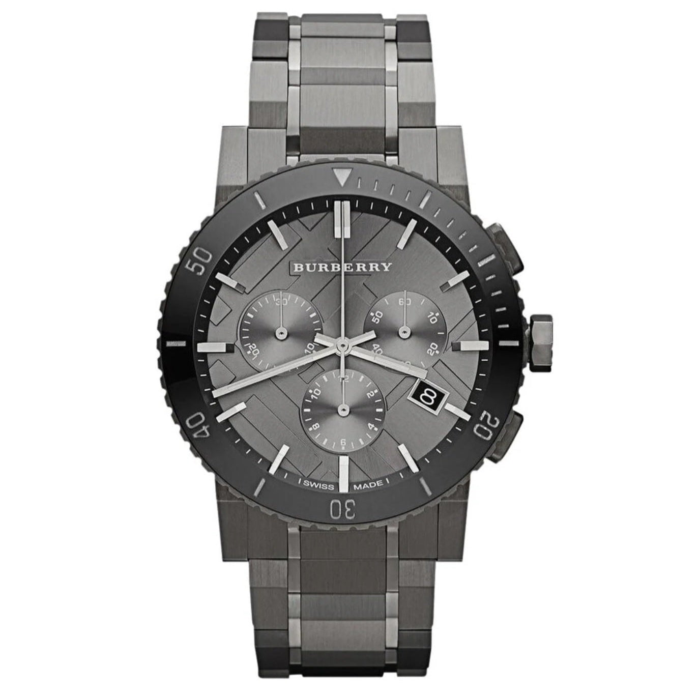 Burberry BU9381 The City grey dial close-up