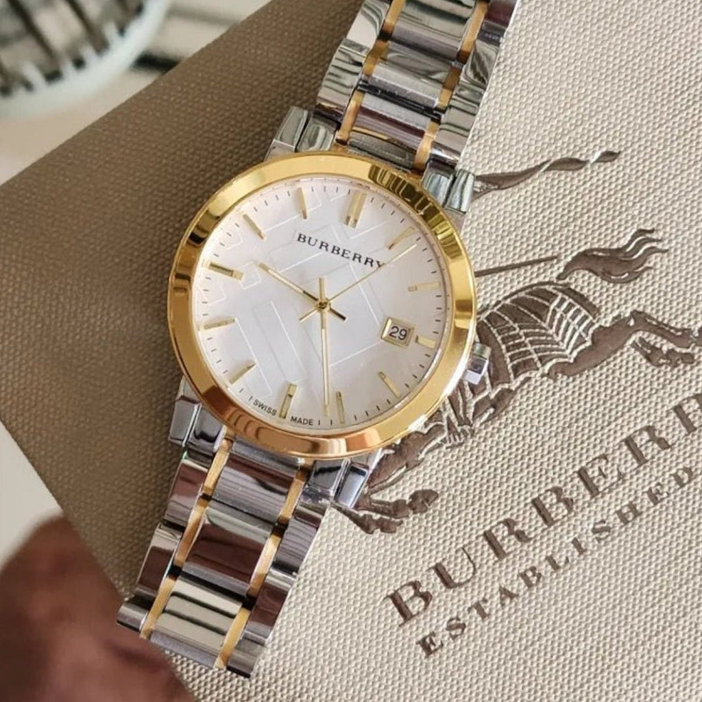 Burberry BU9115 two-tone watch glamour shot