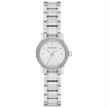 Burberry BU9220 The City women’s silver watch front view