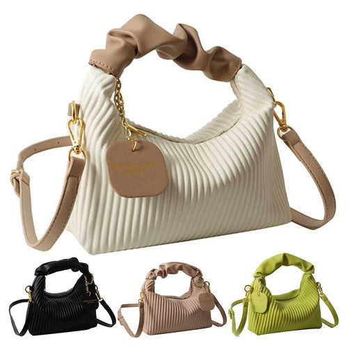 Kenike PU leather pleated cloud crossbody bag colour options