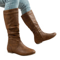 Kenike light brown women's mid-calf western cowboy boots variant