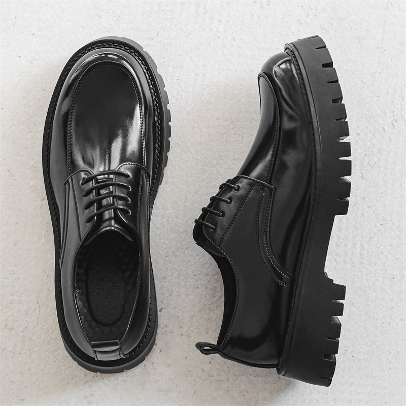 Kenike height increasing formal shoes upper close-up