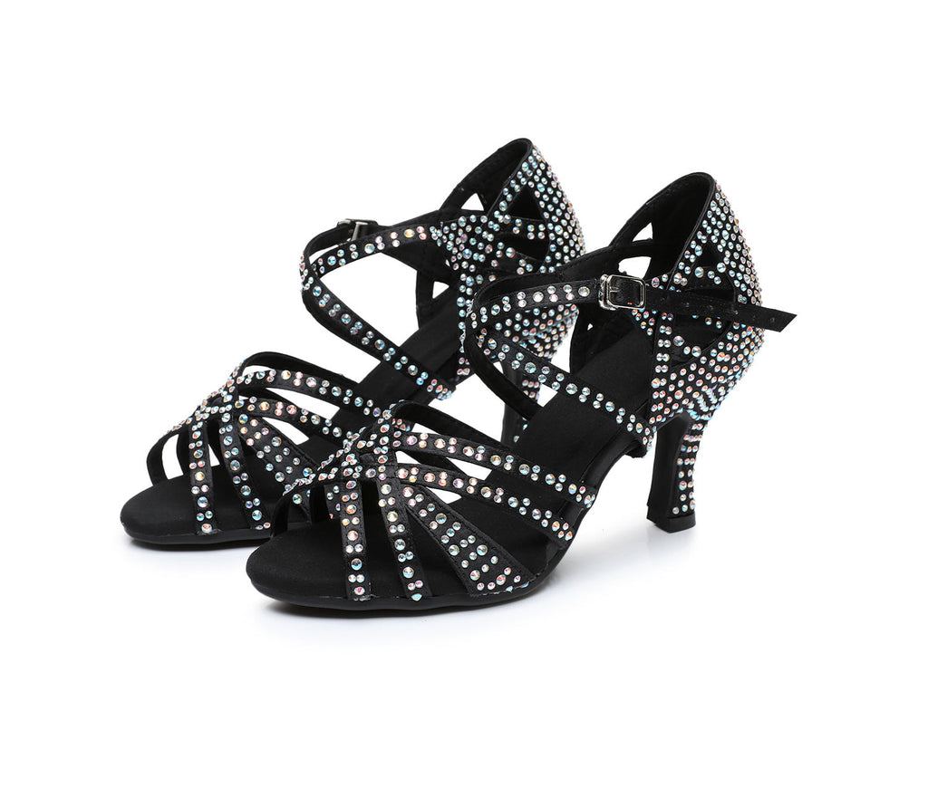 Kenike diamond Latin dance shoes side profile