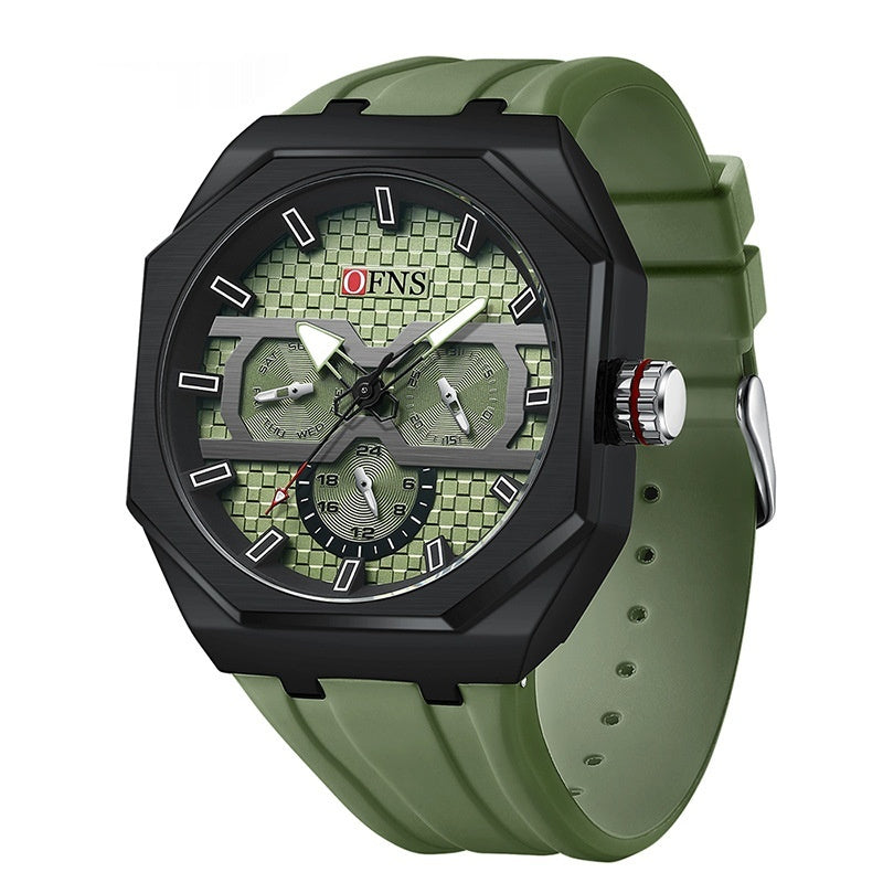 Kenike beige waterproof quartz watch six-needle design variant