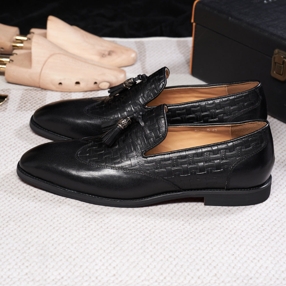 Kenike men's business casual shoes tassel detail