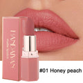 Waterproof matte lipstick swatch detail