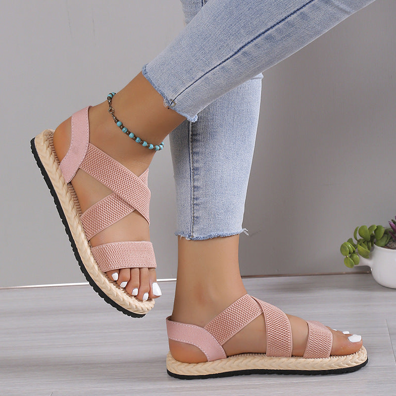 Kenike plus size Roman sandals final detail