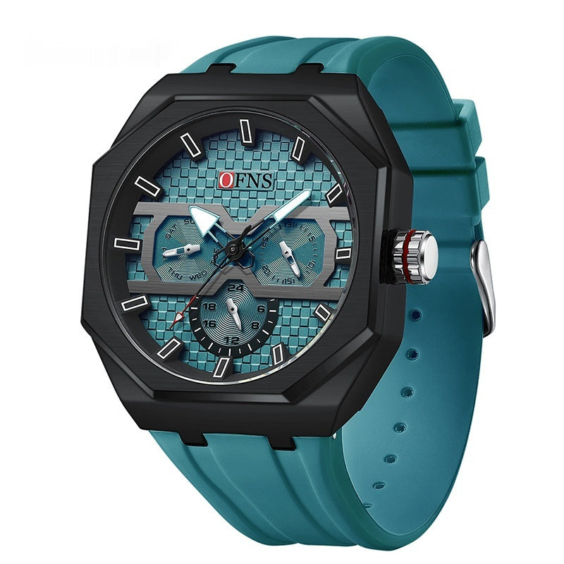 Kenike red waterproof quartz sports watch variant
