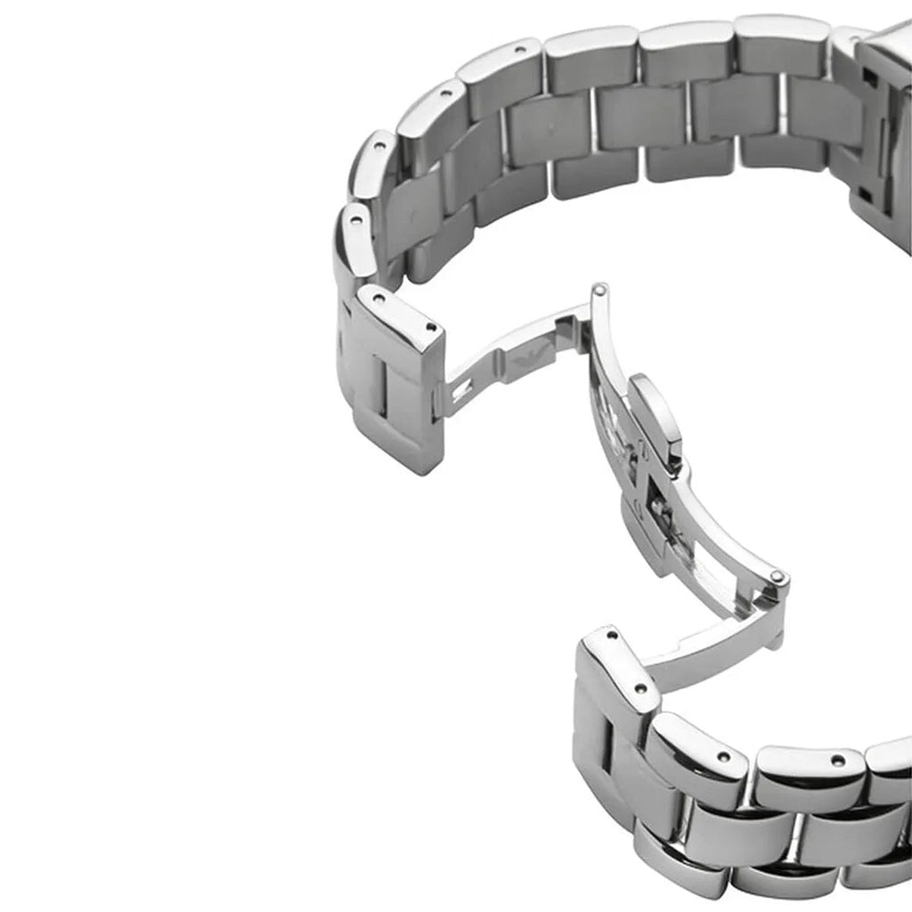 Emporio Armani AR0156 silver bracelet opened clasp detail