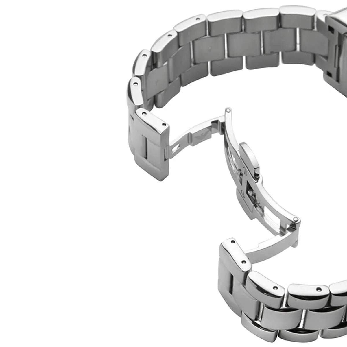 Emporio Armani AR0156 silver bracelet opened clasp detail