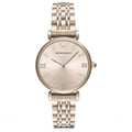 Emporio Armani AR11059 Gianni T-Bar rose gold watch front view