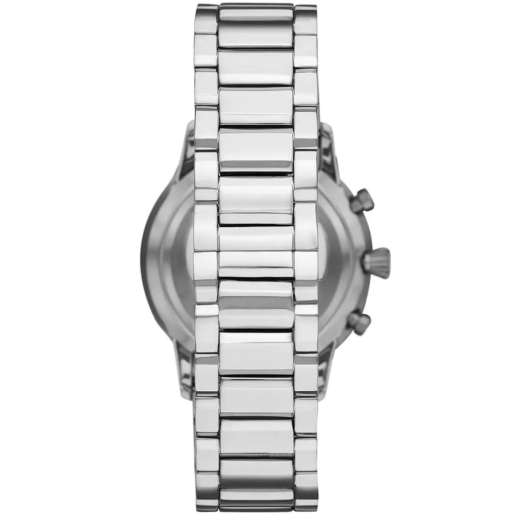 Emporio Armani AR11208 silver strap watch back view