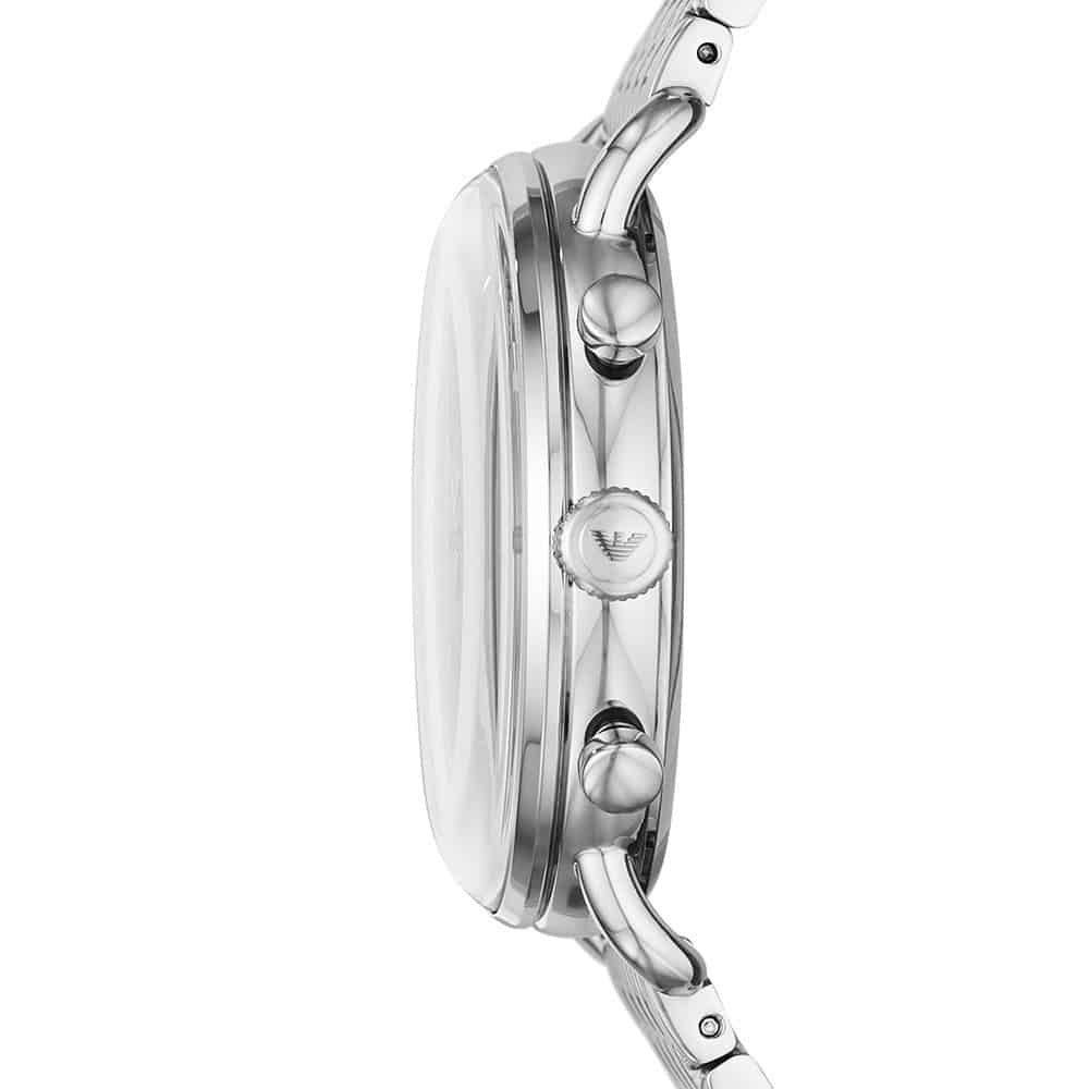 Emporio Armani AR11238 silver bracelet watch side profile