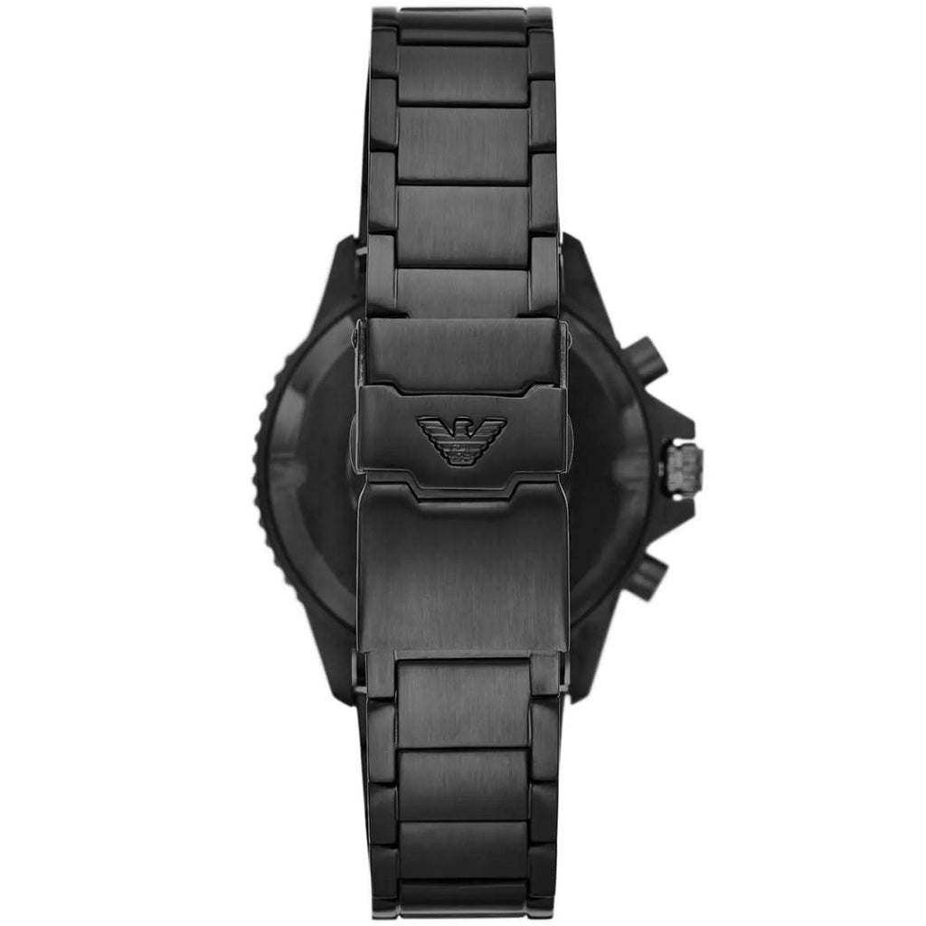 Emporio Armani AR11363 black diver watch back view