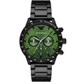Emporio Armani AR11472 Mario watch front view with green dial
