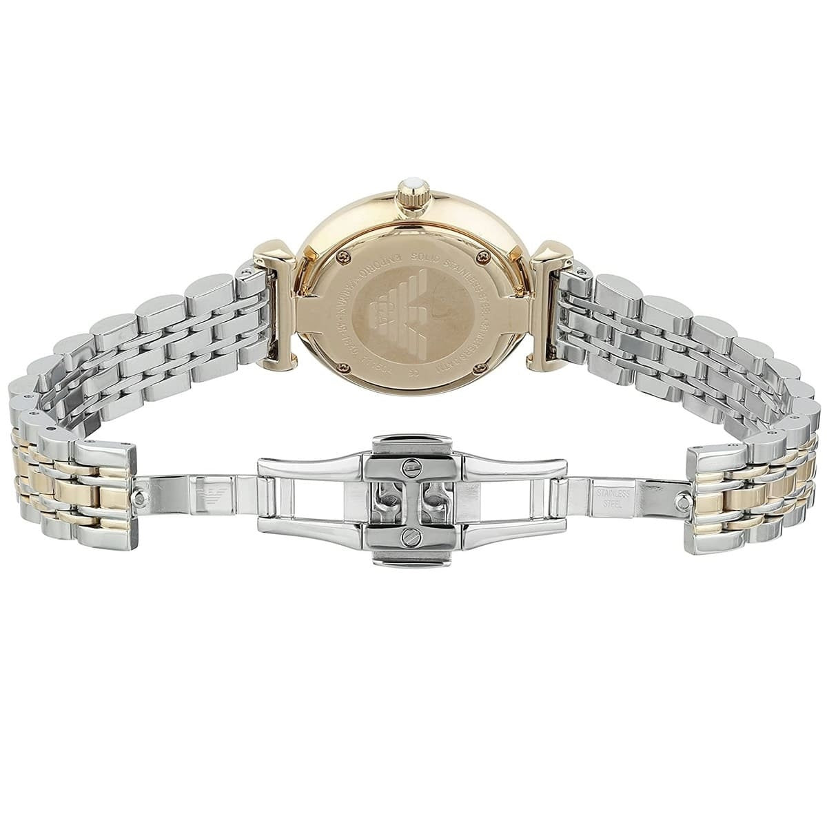 Emporio Armani AR1683 opened clasp two-tone watch