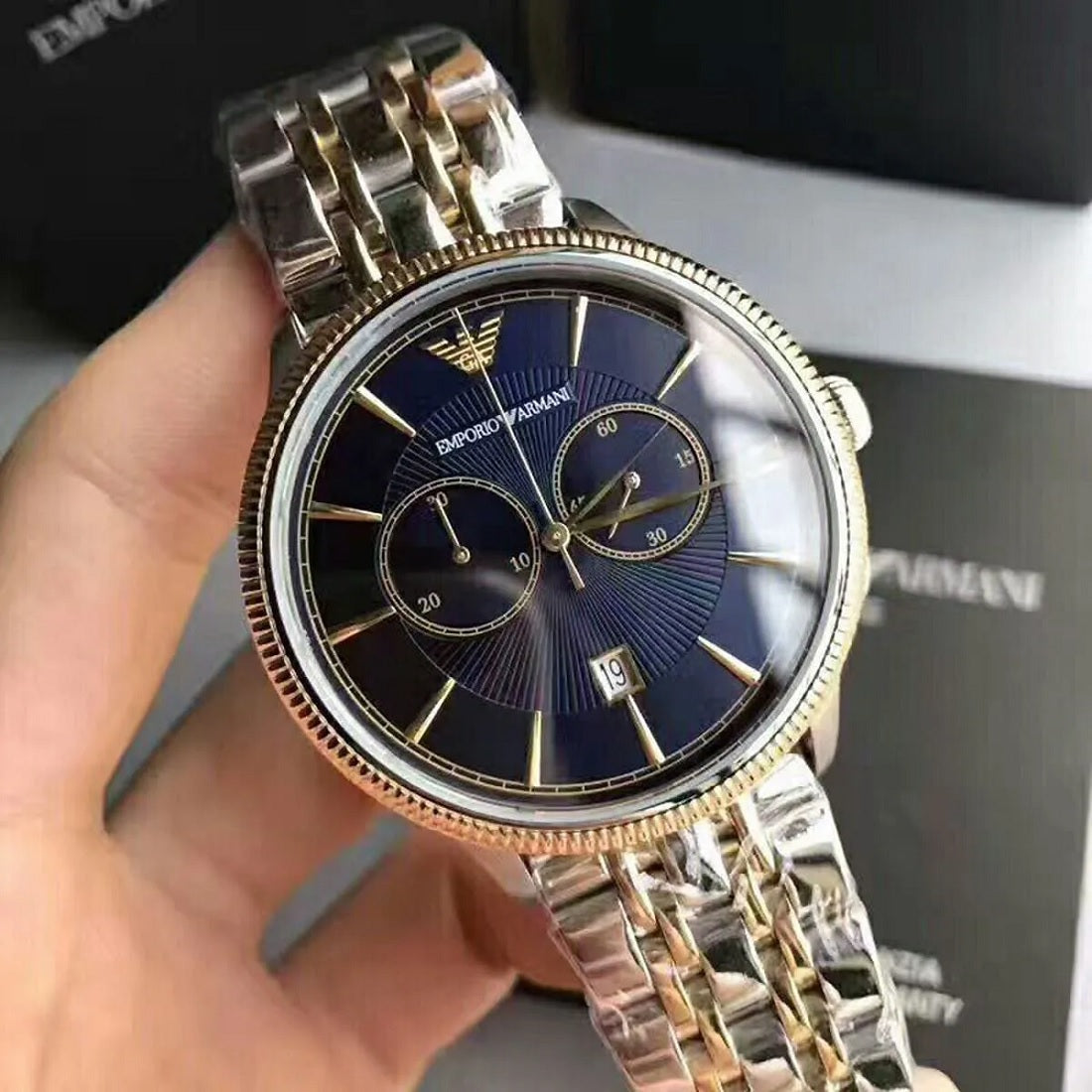 Emporio Armani AR1847 Alpha Men's Two-Tone Watch