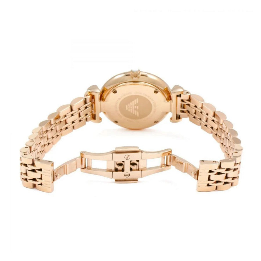 Emporio Armani AR1909 rose gold case back view