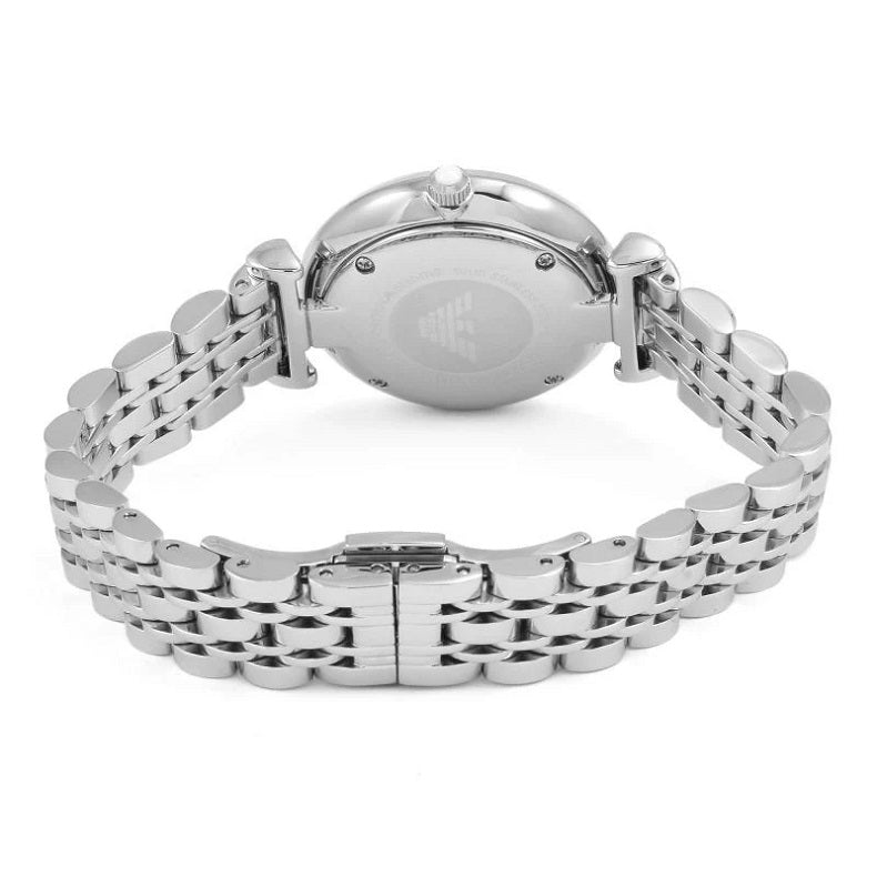 Emporio Armani AR1925 silver watch back view