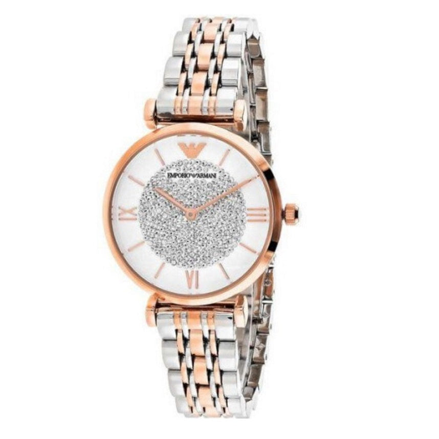 Emporio Armani AR1926 Gianni T-Bar Women's Two-Tone Watch