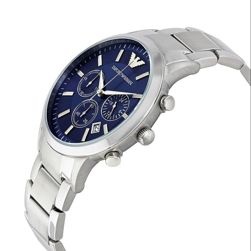 Emporio Armani AR2448 angled shot with blue face