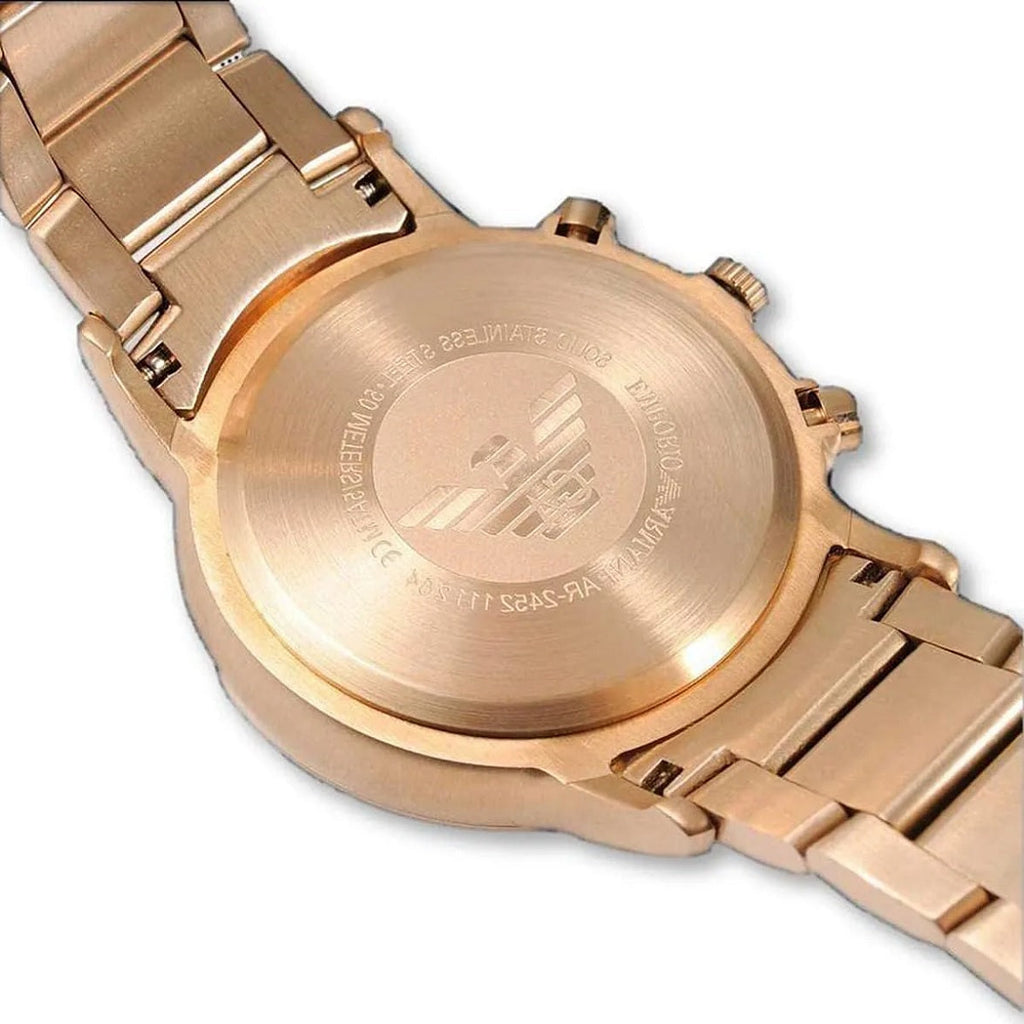 Emporio Armani AR2452 rose gold strap back side view