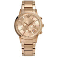 Emporio Armani AR2452 Renato rose gold chronograph watch front view