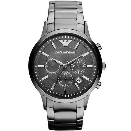 Emporio Armani AR2454 Renato gunmetal grey watch front view