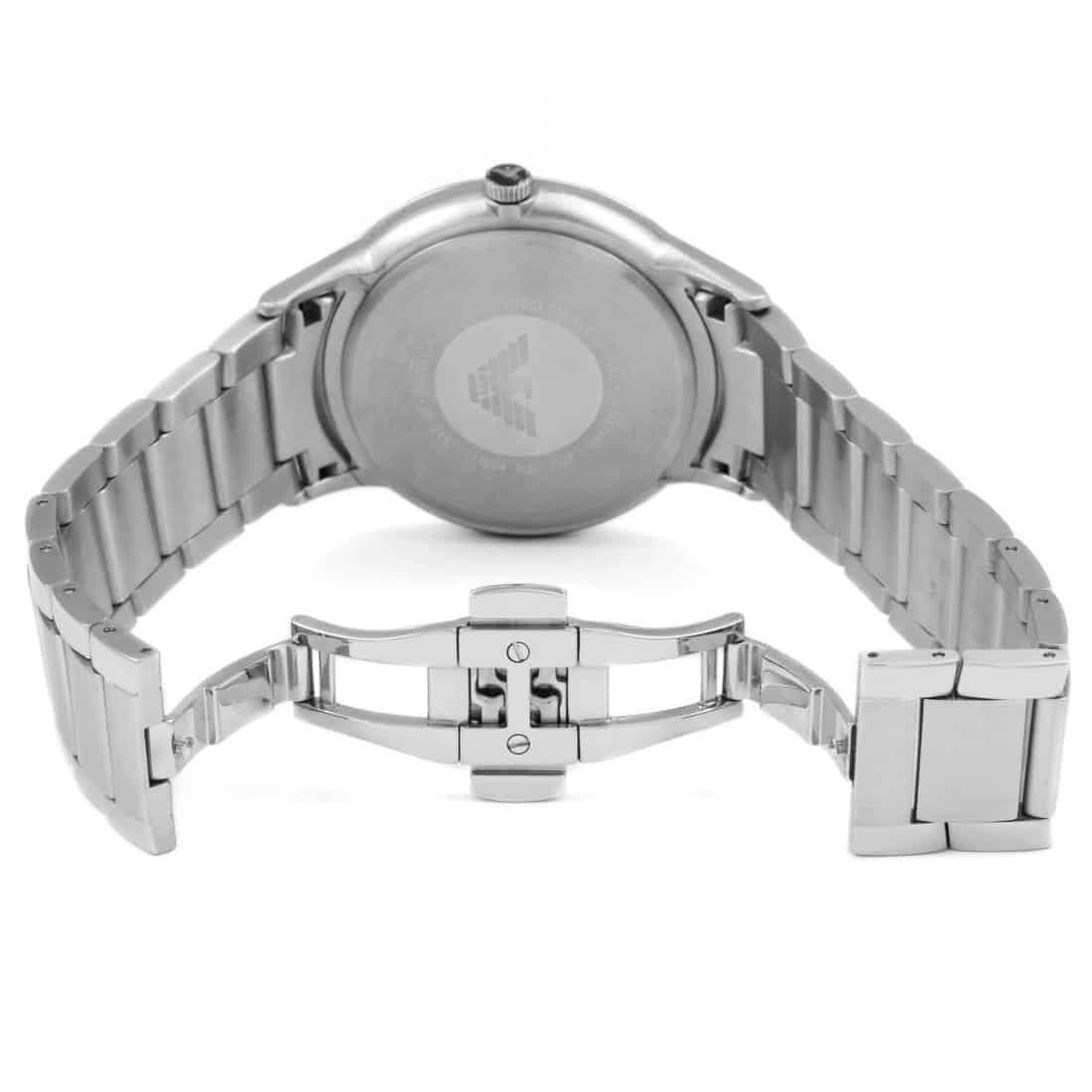 Emporio Armani AR2457 silver watch caseback view