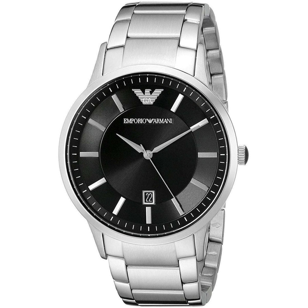 Emporio Armani AR2457 black dial close-up
