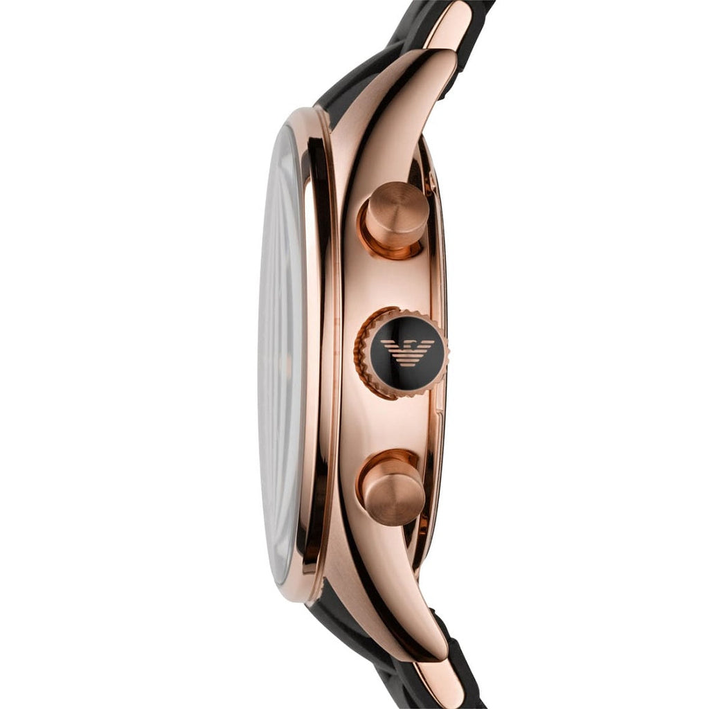 Emporio Armani AR5906 Sportivo Women's Black & Rose Gold Watch