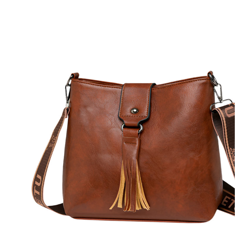 Kenike retro bucket shoulder bag front view