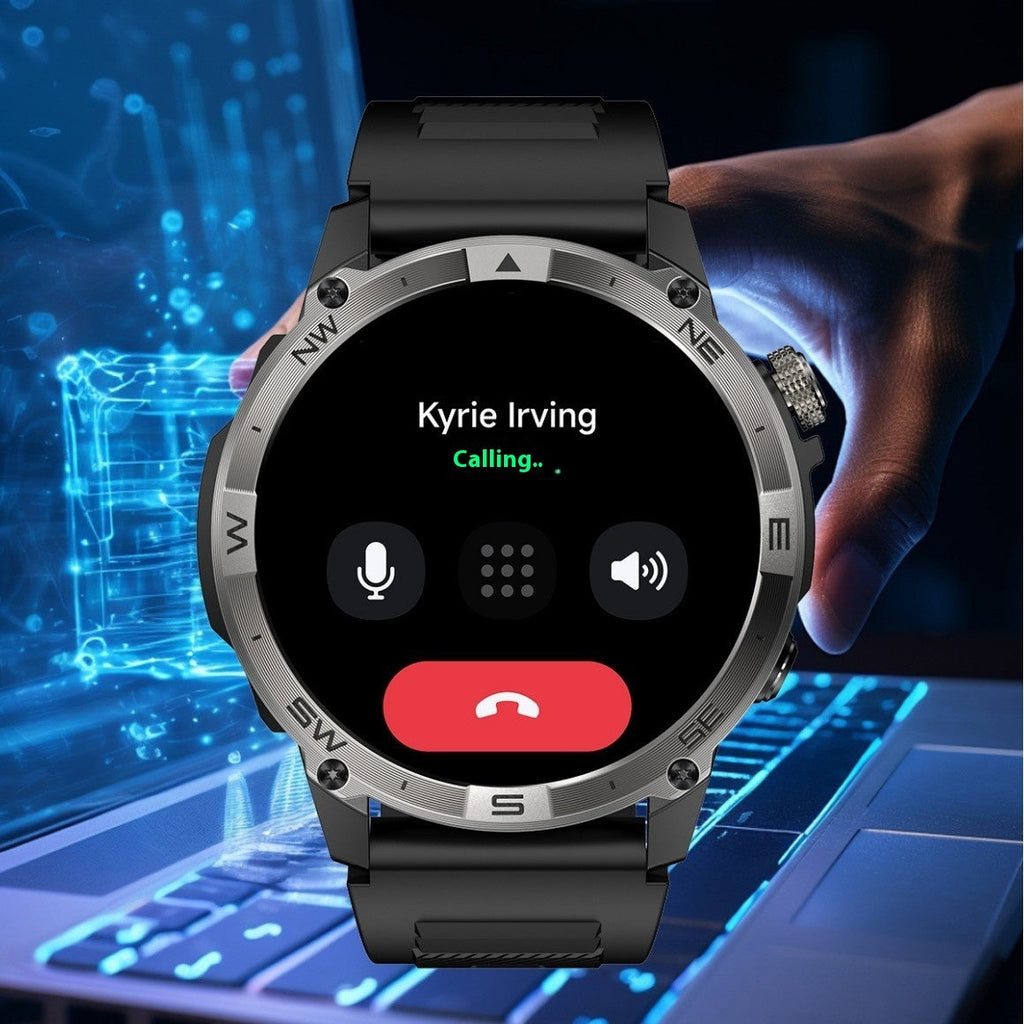 Kenike altitude compass GPS smart watch display detail