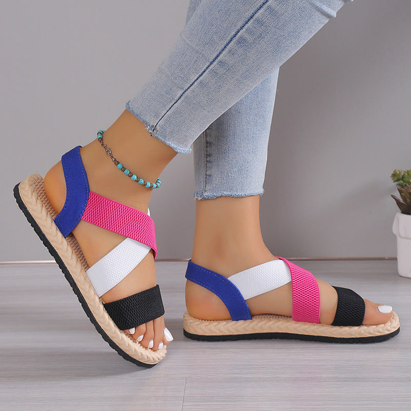 Kenike plus size Roman sandals outsole detail