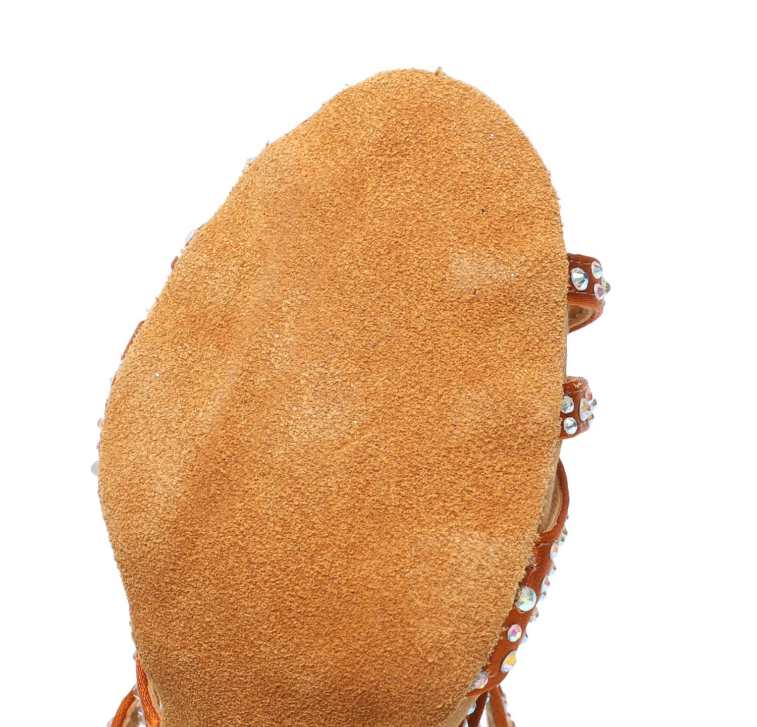 Kenike bronze Latin dance shoes side profile