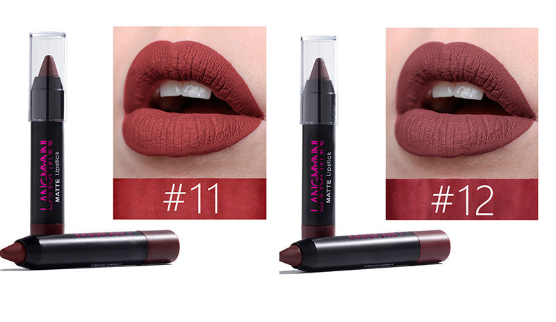 Kenike 12 piece lipstick kit swatch detail