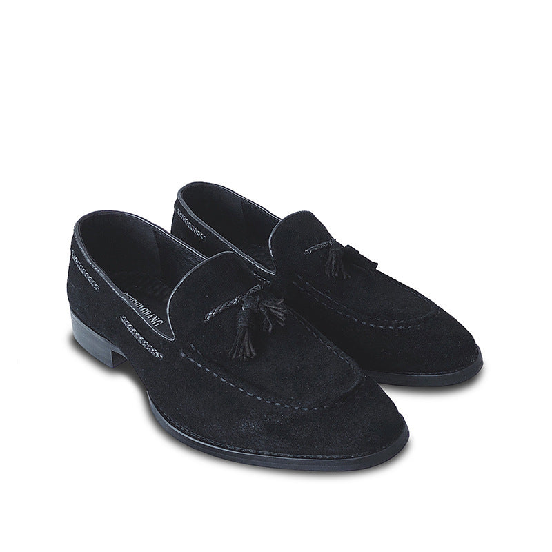 Kenike men's matte leather slip-on shoes outsole view